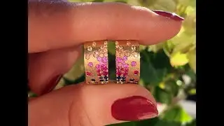 Wundervolle Multicolor Saphir Sternenhimmel Ohrringe | Tremendous Multicolor Sapphire Earrings