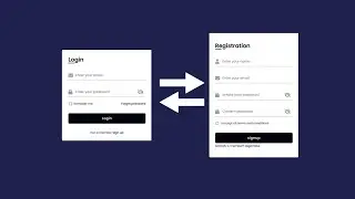 Login and registration form with email validation using HTML, CSS and JavaScript