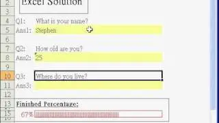 How to use Rept Formula to create Finished Percentage indicator