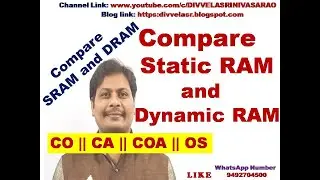 Difference Between Static RAM and Dynamic RAM || Compare SRAM and DRAM || SRAM Vs DRAM