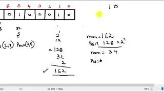 explanation of unsigned char to 8bit binary using pow