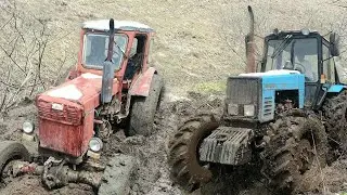 Какой Трактор сильнее при прохождении через БОЛОТО? Т-40 или Беларус1221