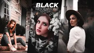 Black Tone Preset - Photoshop Tutorial | Black Moody Color Grading in Photoshop