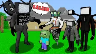 TİTAN TELEVİZYON ADAM KÜÇÜK ZOMBİYİ EĞİTİYOR 😱 - Minecraft