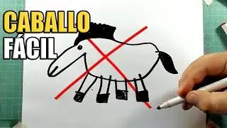 Cómo Dibujar un Caballo Paso a Paso FÁCIL