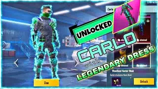 Mysterious Hunter Carlo || PUBG MOBILE || Carlo unlocked with Legendary Dress and Mask 🔥