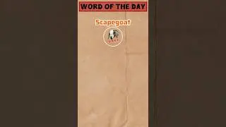 SCAPEGOAT 🐐 | English Vocabulary | Word of the day series #english #englishvocabulary #shorts