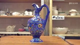 3D skenování texturované vázy do OBJ