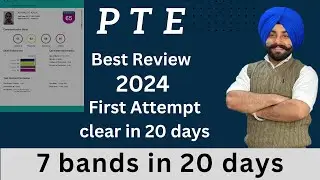 PTE 65 scores, 7 bands in 20 days how ?, best review in 2024 ( Gurwinder sir )