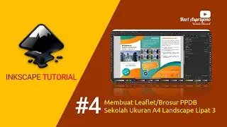 Belajar Inkscape #4 Membuat Leaflet/Brosur PPDB Sekolah Ukuran A4 Landscape Lipat 3 Dengan Inkscape