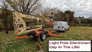 Commercial Light Pole Electrician Day in The Life: How To Replace Heads on Parking Lot Light Poles