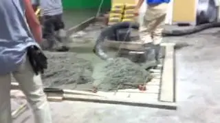 Pumping concrete completed