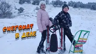 Snowmobile in action!