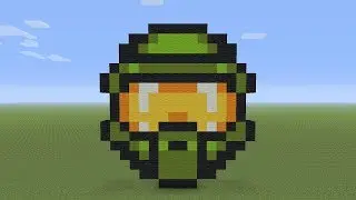 Minecraft Pixel Art - Master Chief Helmet