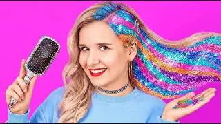 COOL HAIR TRICKS AND HACKS   || DIYY Colorful Hair Hacks And Tips By 123 GO LIke!