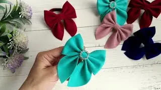 Бантики из замши