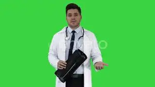 Doctor Telling X Rays Results To Camera on a Green Screen, Chroma Key | Stock Footage - Videohive