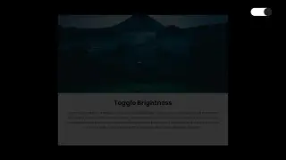 Brightness toggler button using html, css and javascript  | css toggle