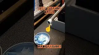 Rifle Cleaning Basics: Clean barrel from back to front to protect barrel crown.