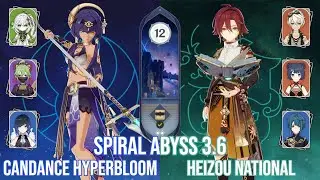 『4k UHD』C6 Candace Hyperbloom and C1 Heizou National - Genshin Impact 3.6 Abyss