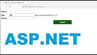 ASP.Net tutorial: How t add range validator on textbox