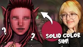 Can I make a sim using only ONE color? | Sims 4 Create a Sim Challenge