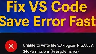 How To Solve Vs Code Unable To Write File Problem | VsCode Mein Unable To Write File Kese Solve Kare