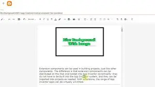 Blur Background With Image Extension kodular extension free