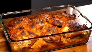 Roasted chicken in red marinade! A fantastic dinner for the whole family!