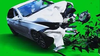 Green screen car crash