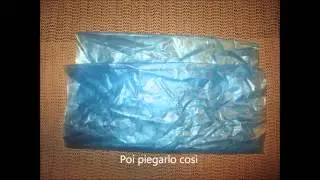 Riciclare un sacchetto di plastica creando la fettuccia FAI DA TE/Recycle a plastic bag