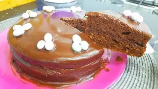 مطبخ ام وليد / احلى كيكة شوكولا🍫 بغلاصاج سهل سريع 👍و يصلح لتزيين جميع انواع الكيكات .