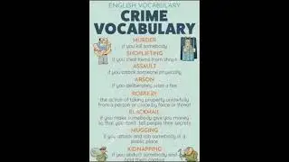 Crime Vocabulary | English Vocabulary | English Notes