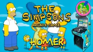 The Simpsons Arcade Game - Playing with Homer Simpsons.