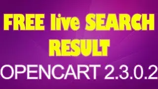 FREE live search result mod - Opencart 2.3.0.2