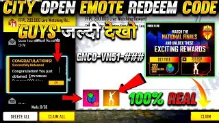 CITY OPEN REDEEM CODE || SHAKE IT UP EMOTE REDEEM CODE || FREE FIRE NEW EVENT || FF NEW REDEEM CODE