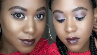 Easy Subtle Plum Smokey Eye & Bold Lips| Fall Makeup