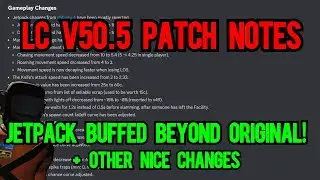 Jetpack saved! Buffed beyond original power? Lethal Company v50.5 patch notes
