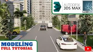 Road modeling (Full tutorial)- 3Ds Max 2022 and Lumion 12 (60 fps)