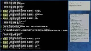 Arch Linux installation recording to kernel 5.13.7-arch1-1 (testing)