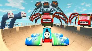 Cars Destruction Test with BUS EATER & HOUSE HEAD || BeamNG.Drive