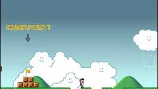 Unfair Mario walkthrough (level 1 of 10)