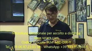 Microfono direzionale per ascolto a distanza