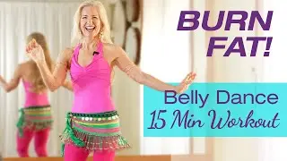 15 Minute Belly Dance BELLY FAT Burn (Beginner)
