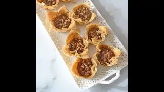 Pecan pie phyllo cups