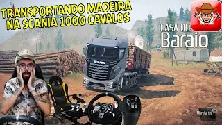 Scania R1000 - Cruzando o lago carregada