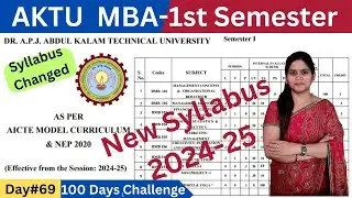 AKTU MBA 1st Semester Syllabus | AKTU MBA Syllabus | New Syllabus AKTU MBA 1st Sem 2024 | 2024-25 |
