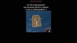 на 120 подпищиков мы начнём делать сериал (кот в майнкрафте) #сериал #рекомендации #кот #майнкрафт