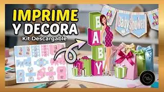 Baby Shower Cubos. Kit Candy Bar.