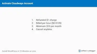 Install WordPress on Cloudways in 10 Minutes - 2020 Version and No Domain Name Needed